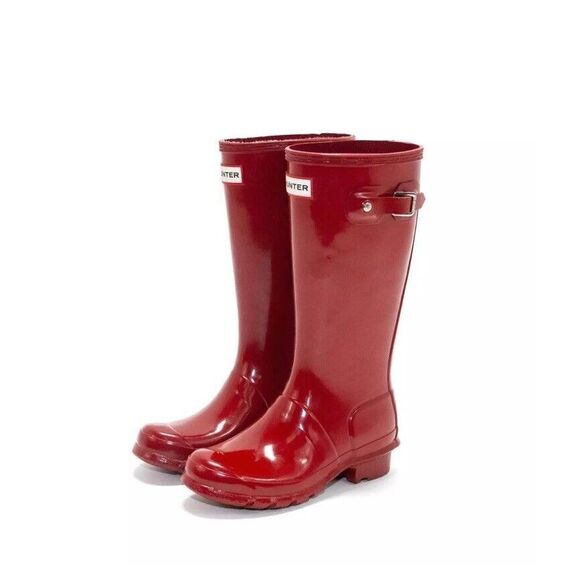 Hunter Other - NEW Hunter Kids Original Gloss Waterproof Rain Boots Red Holiday 3 Boys 4 Girls